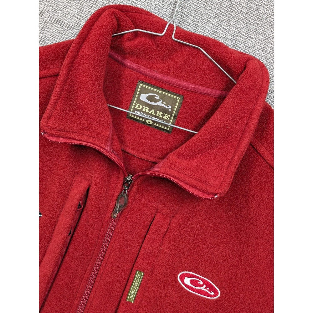 Arkansas Razorbacks Vest Mens Small Red NCAA Football Drake Fleece Full Zip